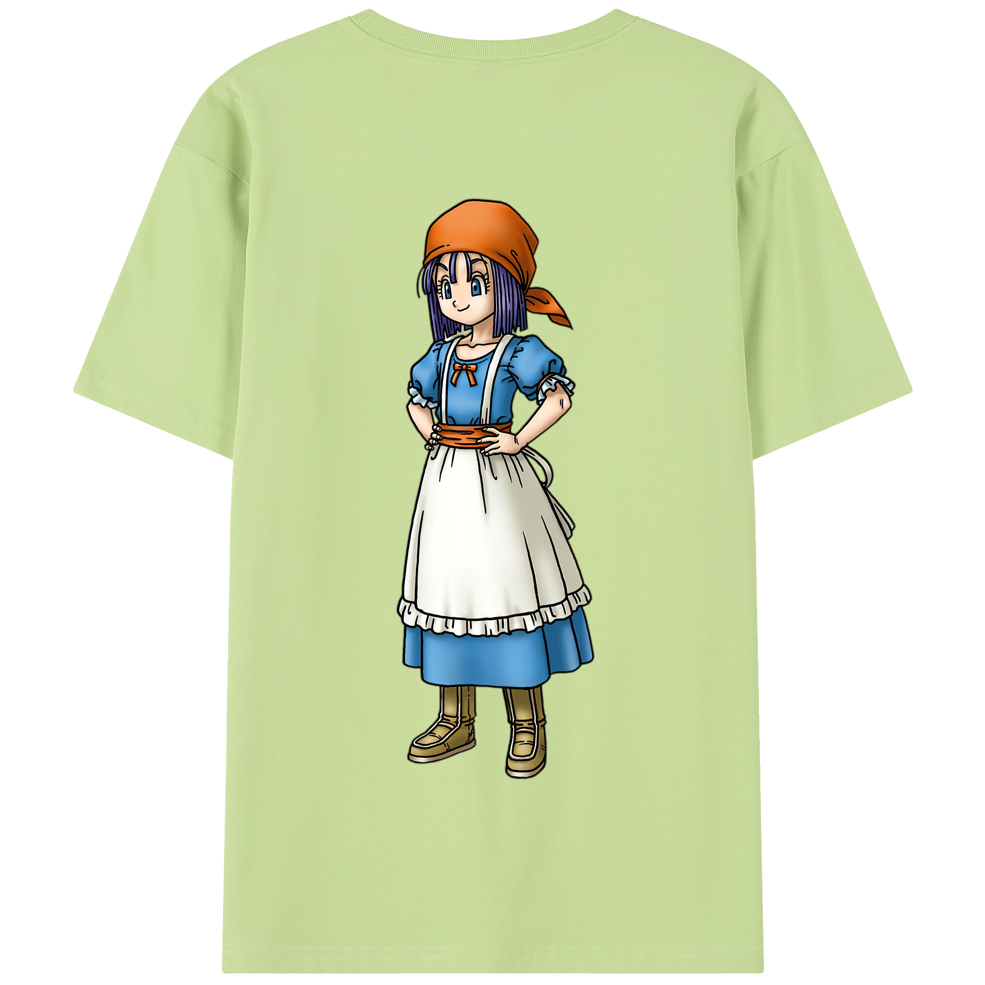 （画像用） ドラゴンクエスト Doragon Kuesuto Dragon Quest 綿100％半袖Tシャツ（背面プリント）